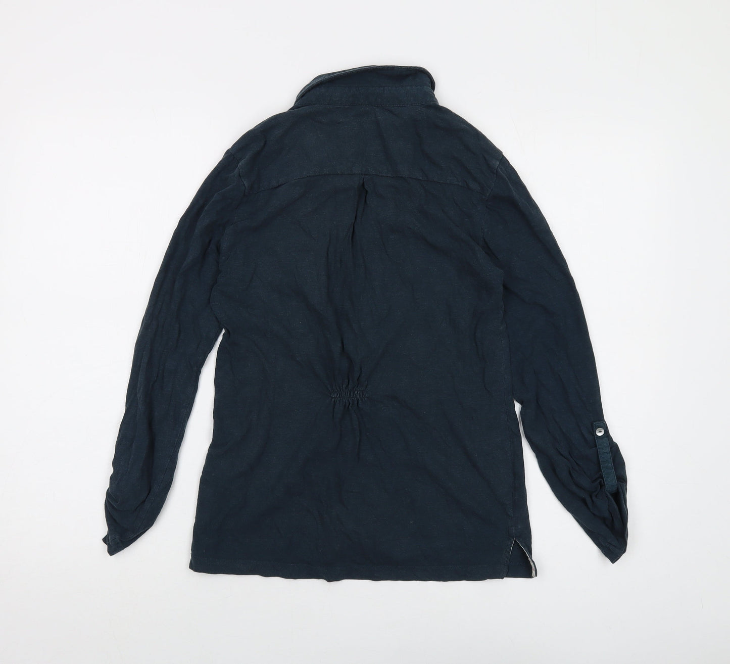 Womens UK Size 10 Mistral Blue Basic Blouse