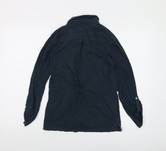 Womens UK Size 10 Mistral Blue Basic Blouse