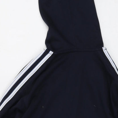 Reebok Womens Blue Polyester Full Zip Hoodie Size 12 Zip