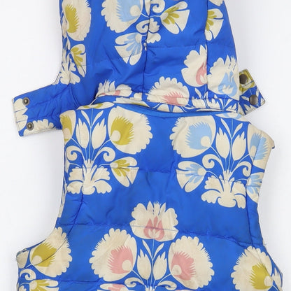 Boen Girls Blue Floral Gilet Waistcoat Size 2-3 Years Zip