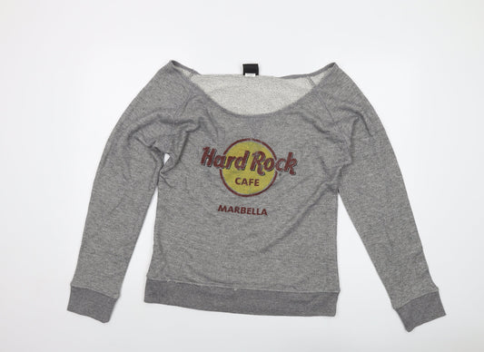 Womens UK Size 2XL Hard Rock Grey Pullover Sweatshirt