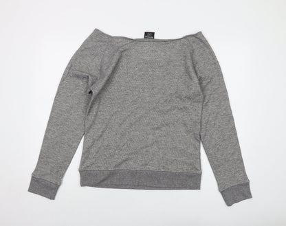 Womens UK Size 2XL Hard Rock Grey Pullover Sweatshirt