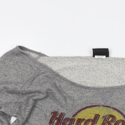 Womens UK Size 2XL Hard Rock Grey Pullover Sweatshirt