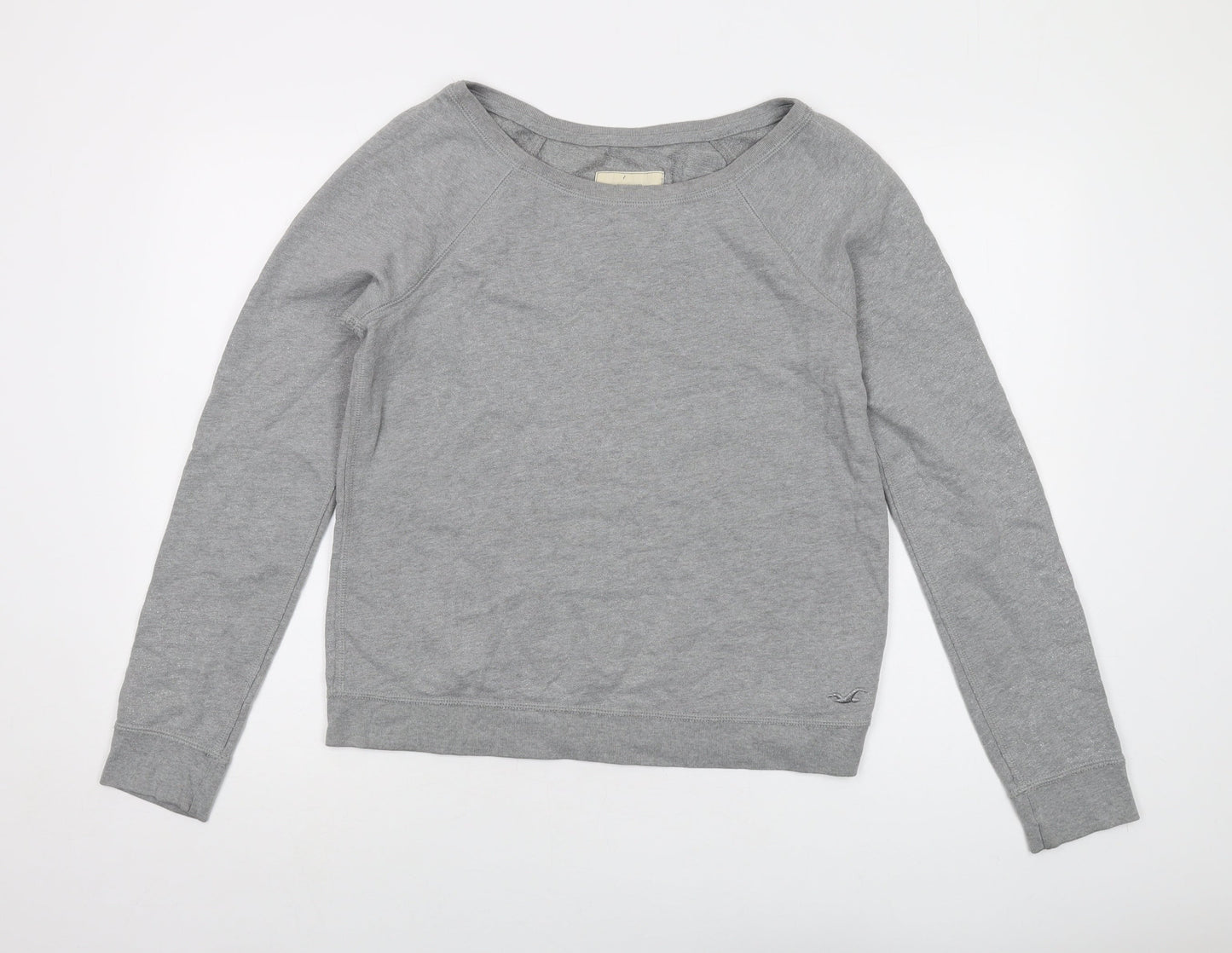 Hollister Womens Grey Cotton Pullover Sweatshirt Size L Pullover