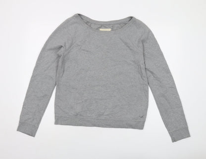 Hollister Womens Grey Cotton Pullover Sweatshirt Size L Pullover