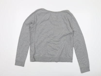 Hollister Womens Grey Cotton Pullover Sweatshirt Size L Pullover