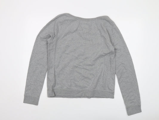 Hollister Womens Grey Cotton Pullover Sweatshirt Size L Pullover