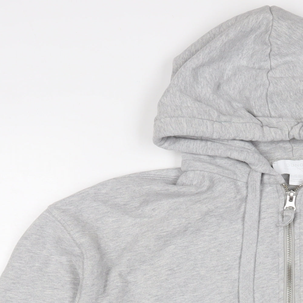 THE WHITE COMPANY Womens Grey Cotton Full Zip Hoodie Size XS Zip