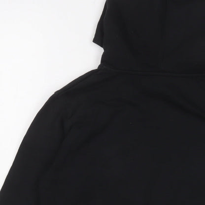 Closure Girls Black Cotton Pullover Hoodie Size 13 Years Pullover - Logo