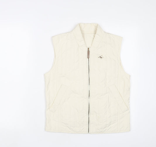 Weekend Womens Ivory Gilet Jacket Size 6 Zip