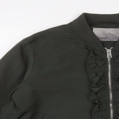 Womens UK Size L VERO MODA Green Bomber Jacket
