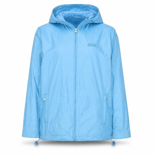 Maine Womens Blue Jacket Size 10 Zip - Logo, Embroidered