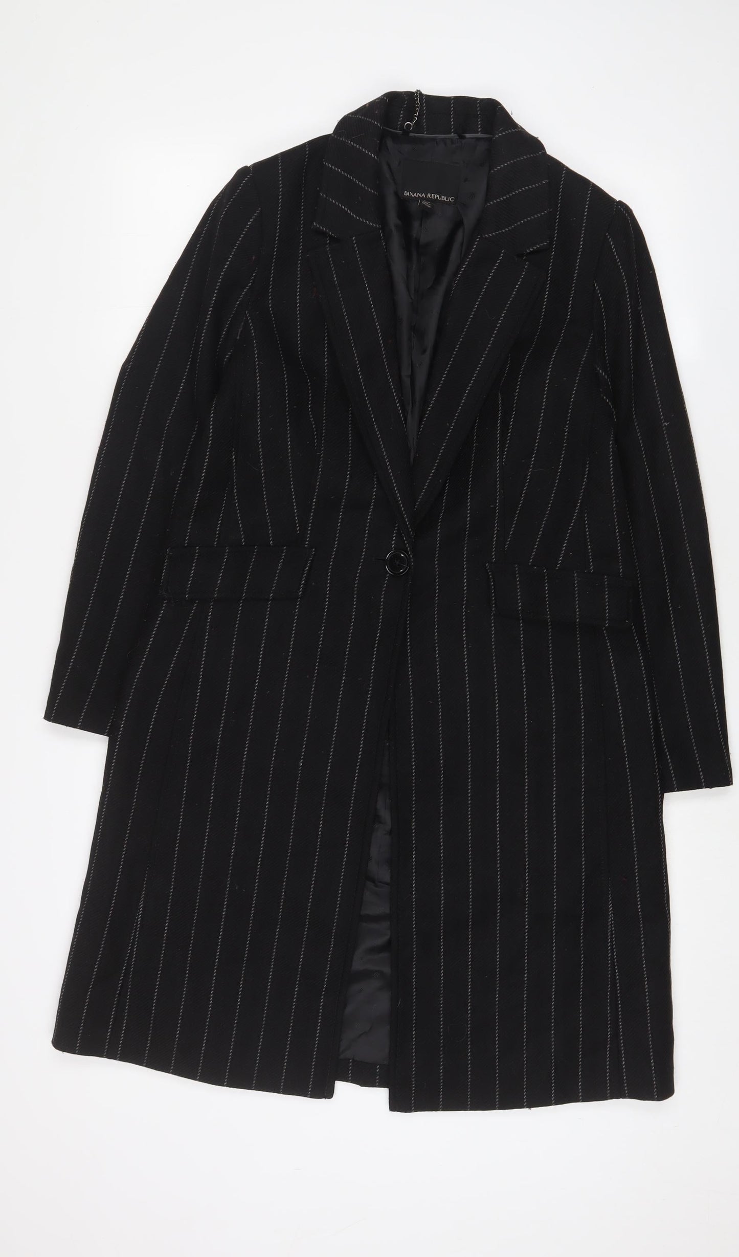 Womens UK Size XS Marks and Spencer Black Overcoat