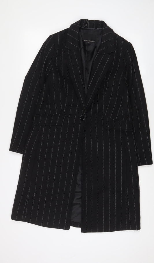 Womens UK Size XS Marks and Spencer Black Overcoat