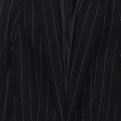 Womens UK Size XS Marks and Spencer Black Overcoat