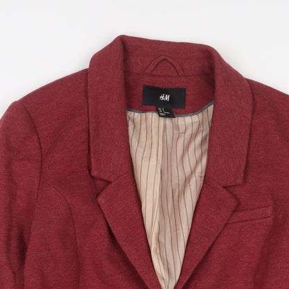 Womens UK Size 10 H&M Red Jacket