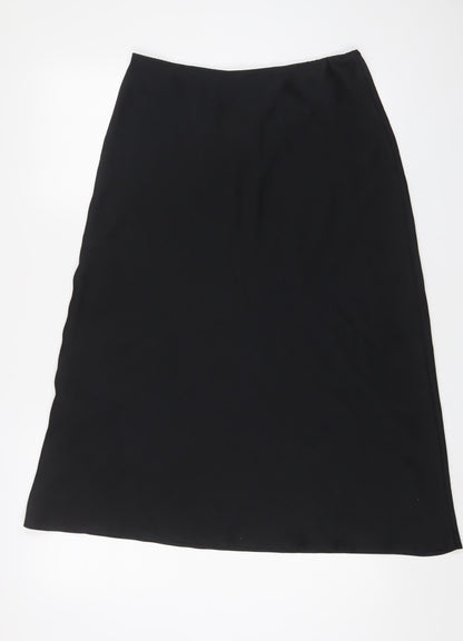 ASOS Womens Black Polyester A-Line Skirt Size 12