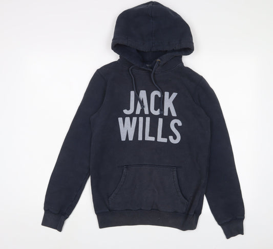 Womens UK Size 8 Jack Wills Blue Pullover Hoodie