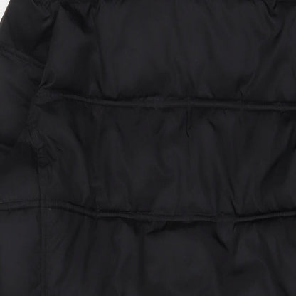 Landsend Womens Black Quilted Coat Size L Zip - Pockets