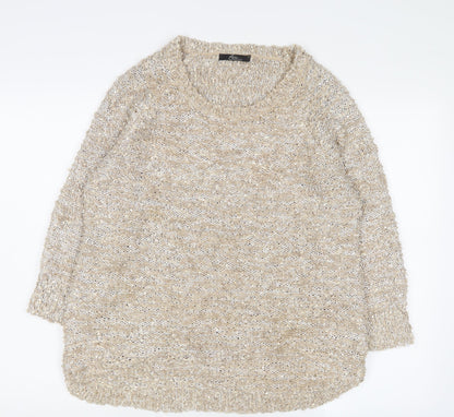 Womens UK Size M Bonmarché Gold Pullover Jumper