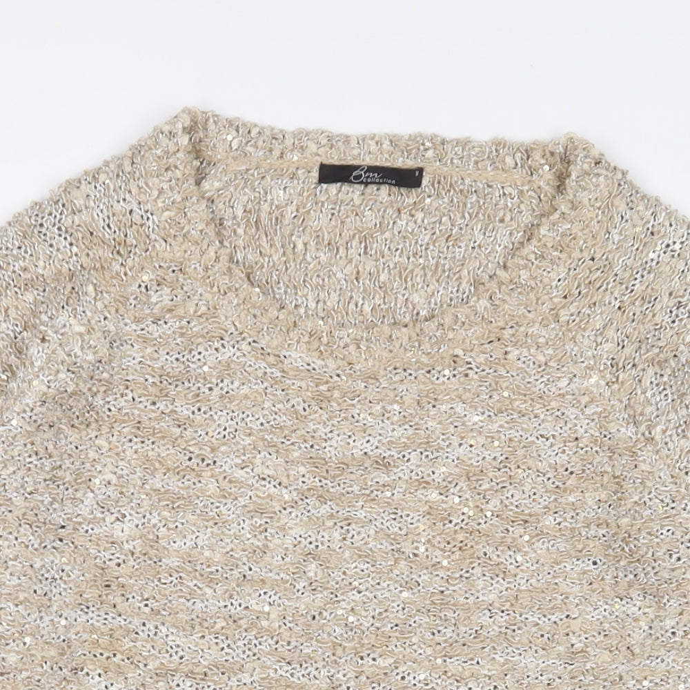 Womens UK Size M Bonmarché Gold Pullover Jumper