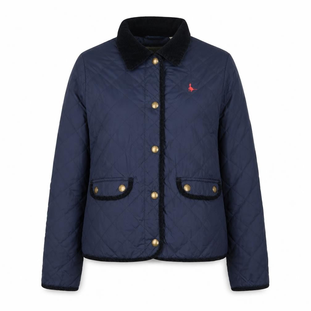 Womens UK Size 10 Jack Wills Blue Quilted Coat
