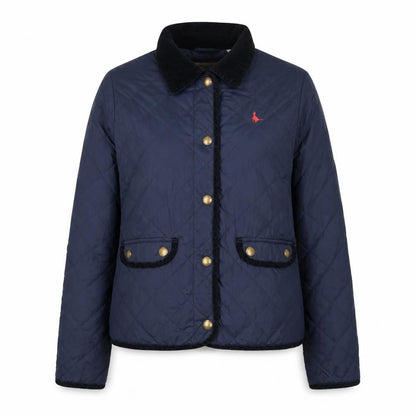 Womens UK Size 10 Jack Wills Blue Quilted Coat