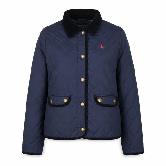 Womens UK Size 10 Jack Wills Blue Quilted Coat