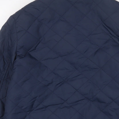 Womens UK Size 10 Jack Wills Blue Quilted Coat