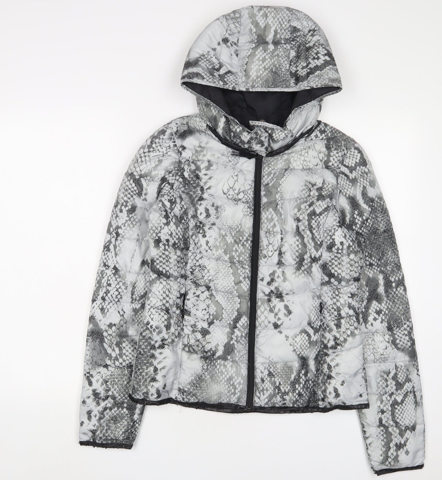Womens UK Size 8 Sandwich Grey Puffer Jacket