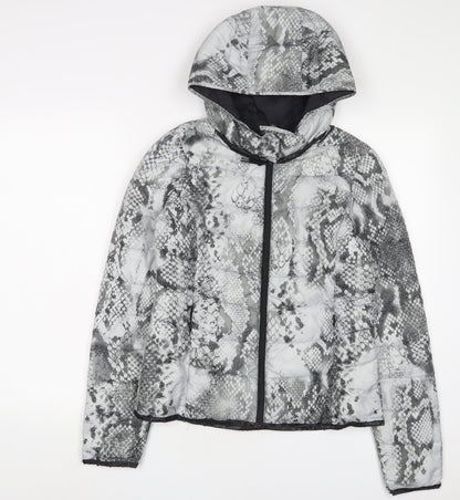 Womens UK Size 8 Sandwich Grey Puffer Jacket