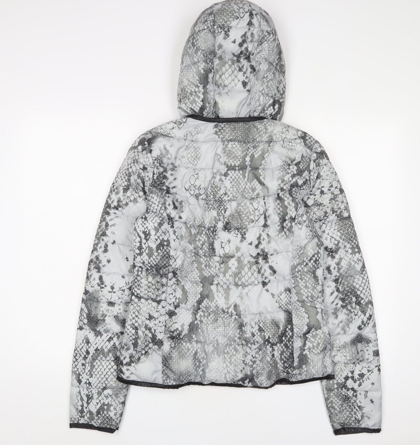 Womens UK Size 8 Sandwich Grey Puffer Jacket