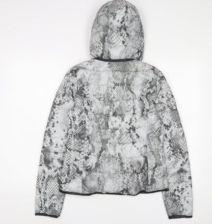 Womens UK Size 8 Sandwich Grey Puffer Jacket