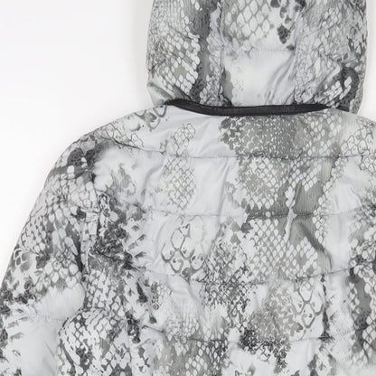 Womens UK Size 8 Sandwich Grey Puffer Jacket