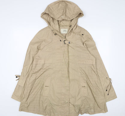 LOFT Womens Brown Geometric Jacket Size 6 Zip