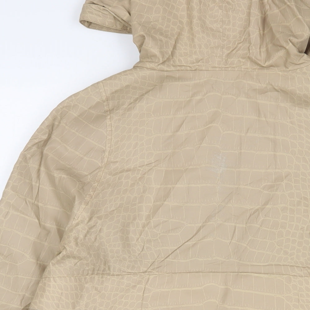 LOFT Womens Brown Geometric Jacket Size 6 Zip