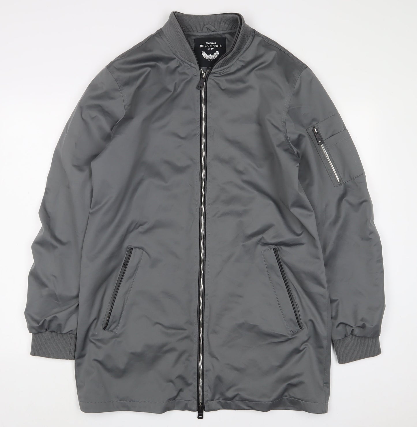 Womens UK Size M Brave Soul Grey Jacket
