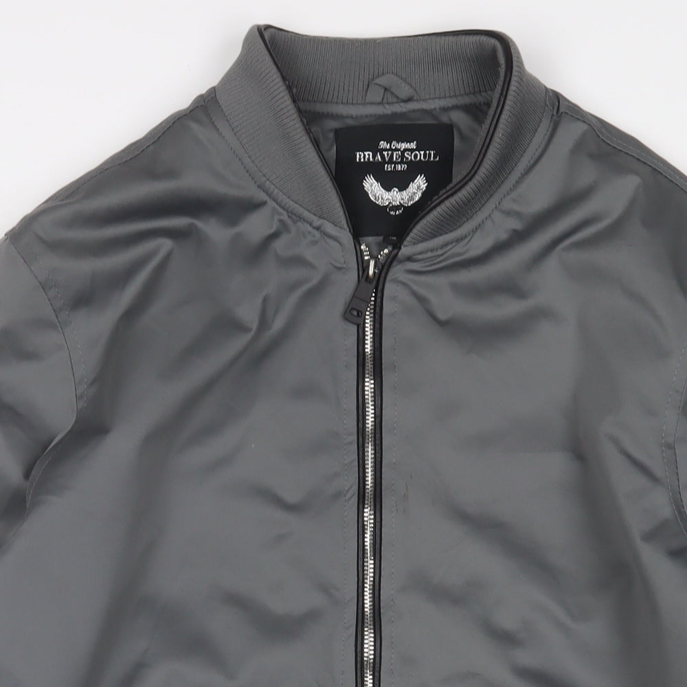 Womens UK Size M Brave Soul Grey Jacket