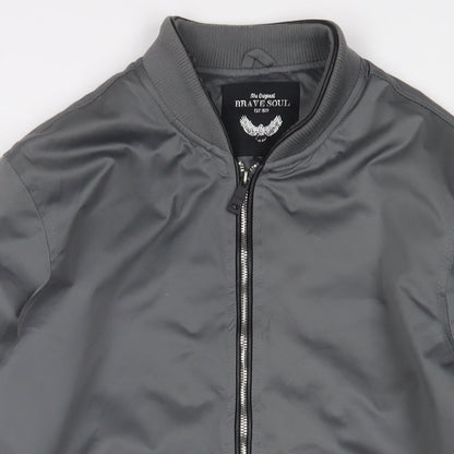 Womens UK Size M Brave Soul Grey Jacket