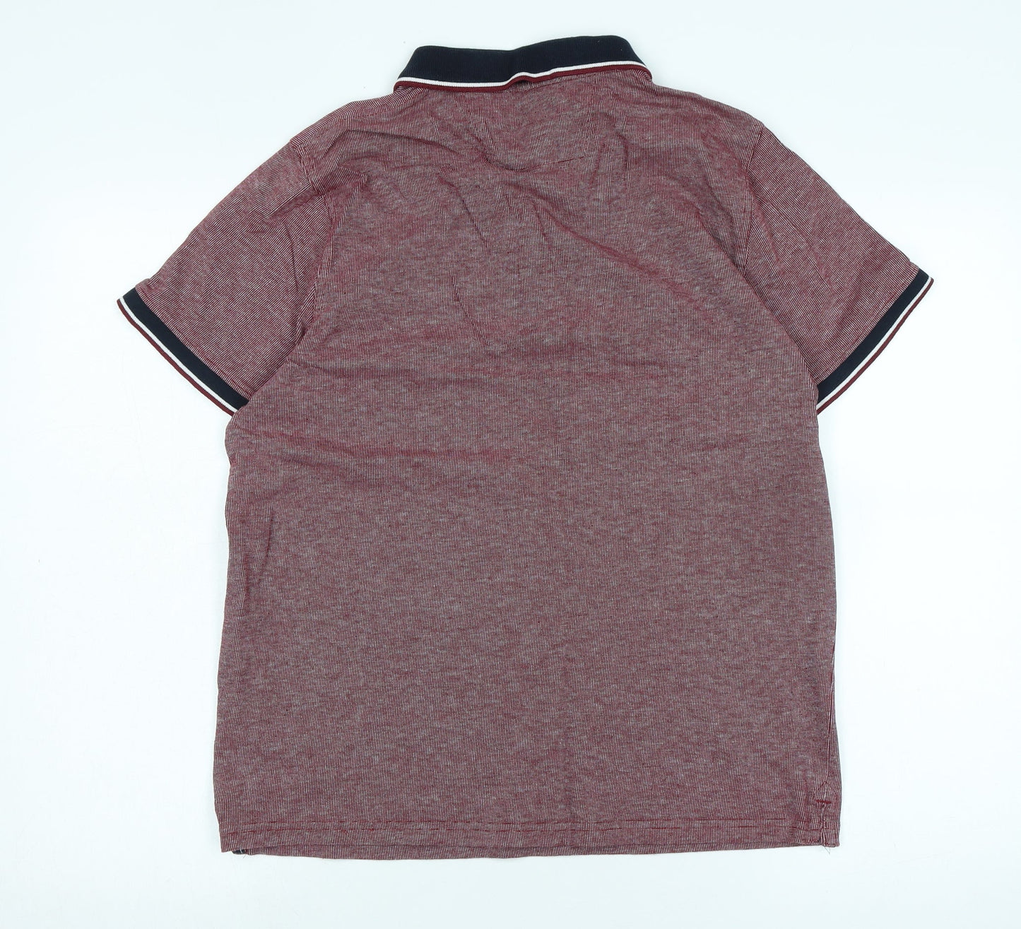 Maine Mens Red Cotton Polo Size M Collared