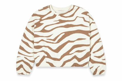 Marks and Spencer Girls Brown Cotton Pullover Sweatshirt Size 11-12 Years