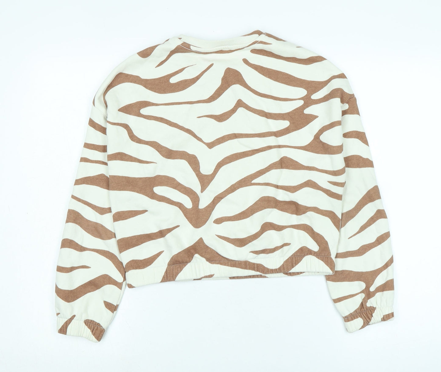 Marks and Spencer Girls Brown Cotton Pullover Sweatshirt Size 11-12 Years
