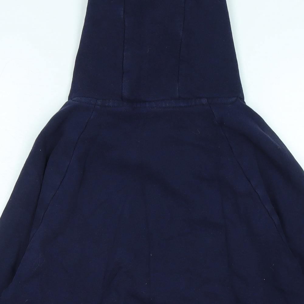 NEXT Boys Blue Cotton Pullover Hoodie Size 12 Years - Rainbow embroidery