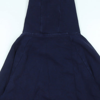 NEXT Boys Blue Cotton Pullover Hoodie Size 12 Years - Rainbow embroidery