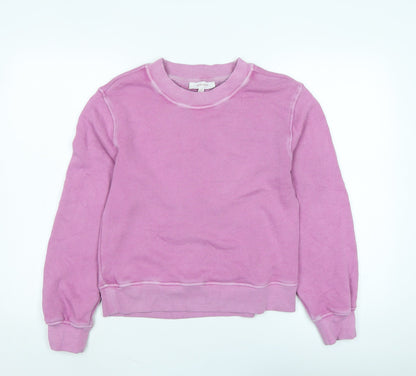 Per Una Womens Purple Cotton Pullover Sweatshirt Size S