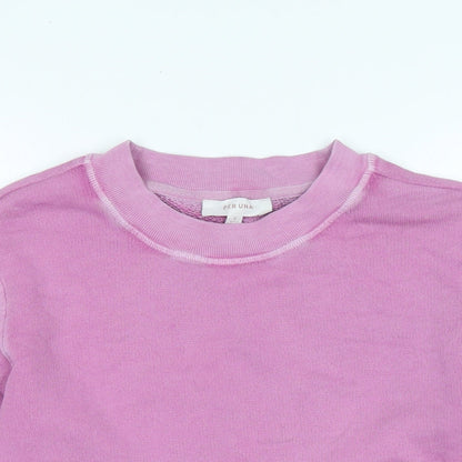 Per Una Womens Purple Cotton Pullover Sweatshirt Size S