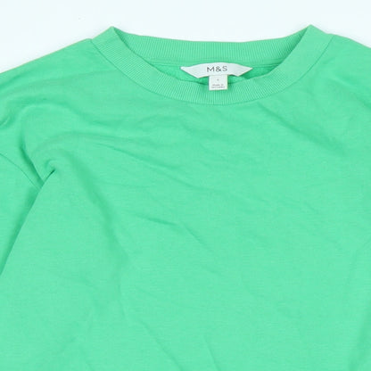 Womens UK Size S Marks and Spencer Green Pullover Sweatshirt