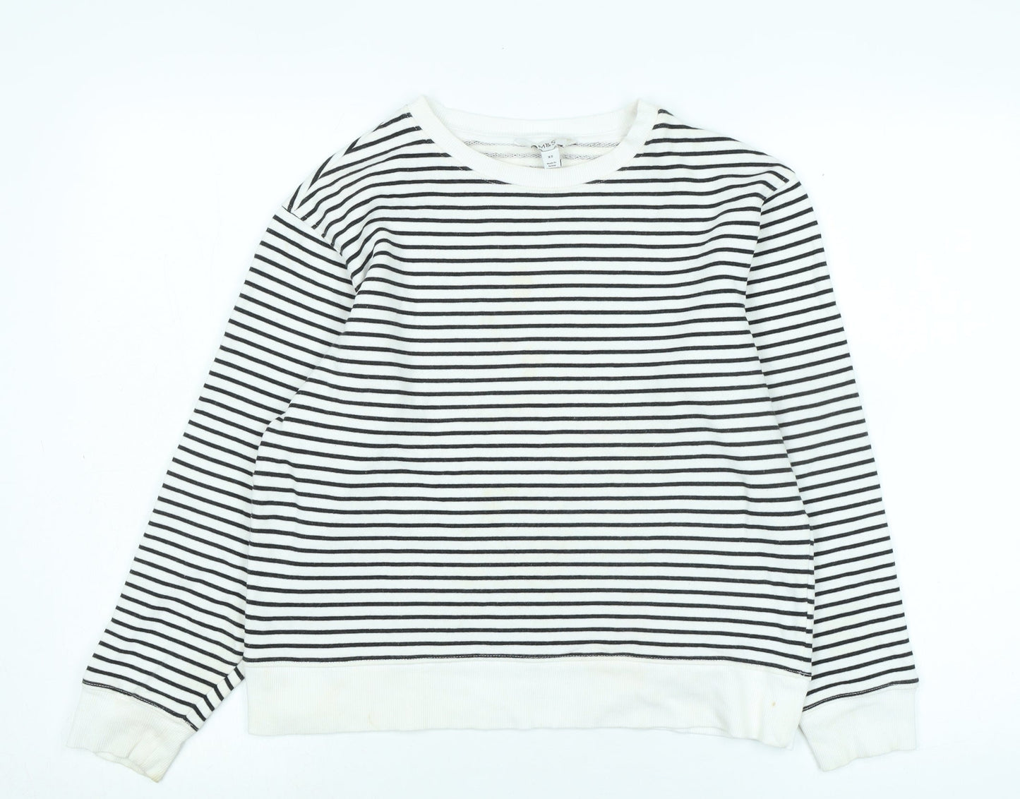 Womens UK Size XS Marks and Spencer White Pullover Sweatshirt