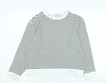 Womens UK Size XS Marks and Spencer White Pullover Sweatshirt