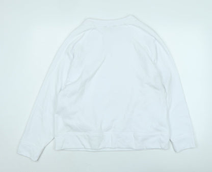 Womens UK Size 14 Marks and Spencer White Pullover Sweatshirt